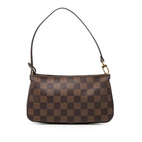 LOUIS VUITTON Brown Damier Leather Pouch